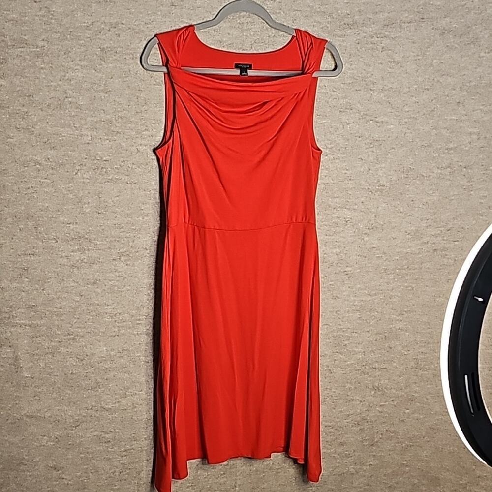 Ann Taylor Poppy Red Sleeveless A Line Dress Large